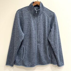 Eddie Bauer Radiator Fleece full zip jacket woman’s plus size 2XL gray/blue